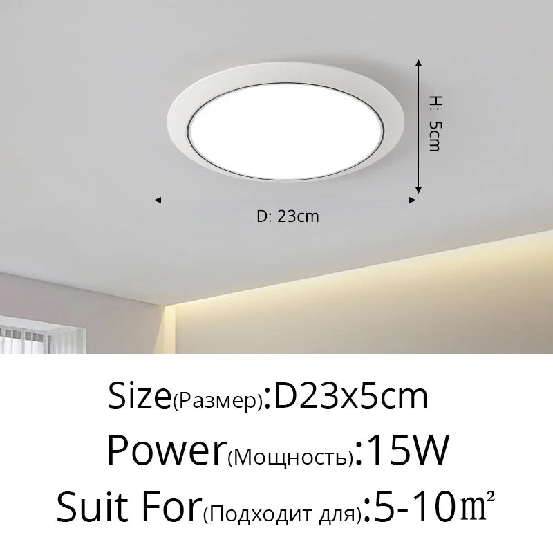 lustre led ultra-mince trois-preuve circulaire moderne minimaliste