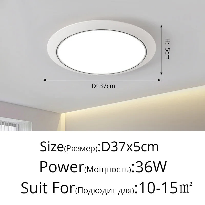 lustre led ultra-mince trois-preuve circulaire moderne minimaliste