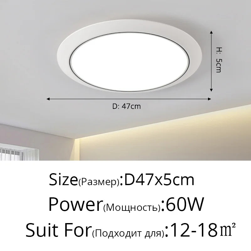 lustre led ultra-mince trois-preuve circulaire moderne minimaliste