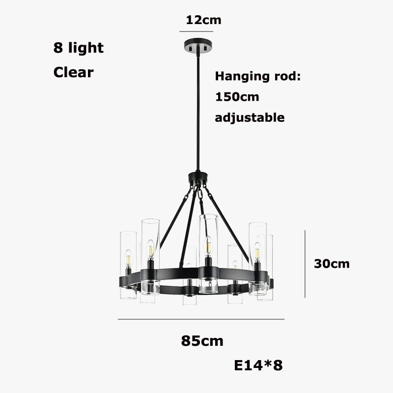 lustre led vintage américain à intensité variable pour un éclairage unique