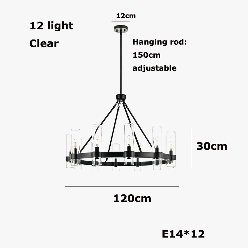 lustre led vintage américain à intensité variable pour un éclairage unique