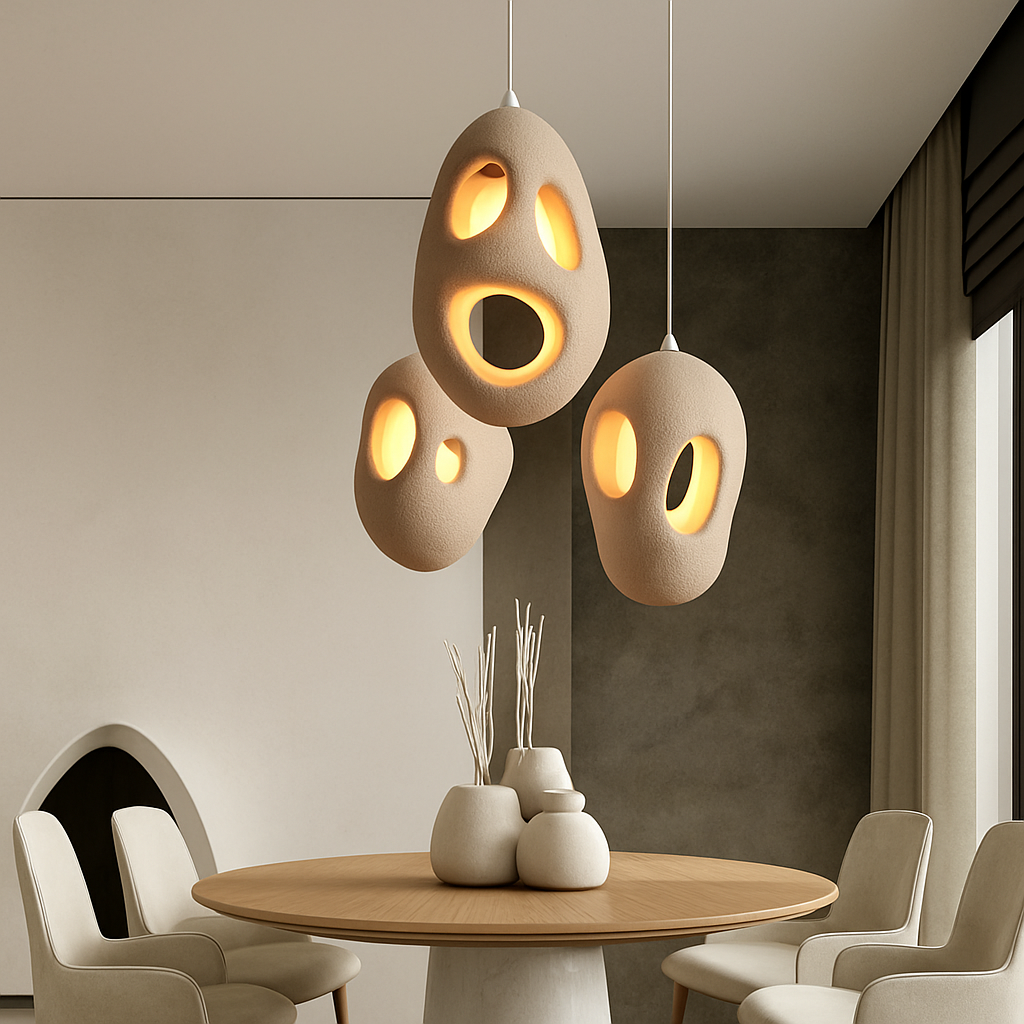 lustre led wabi sabi designer pour décoration maison