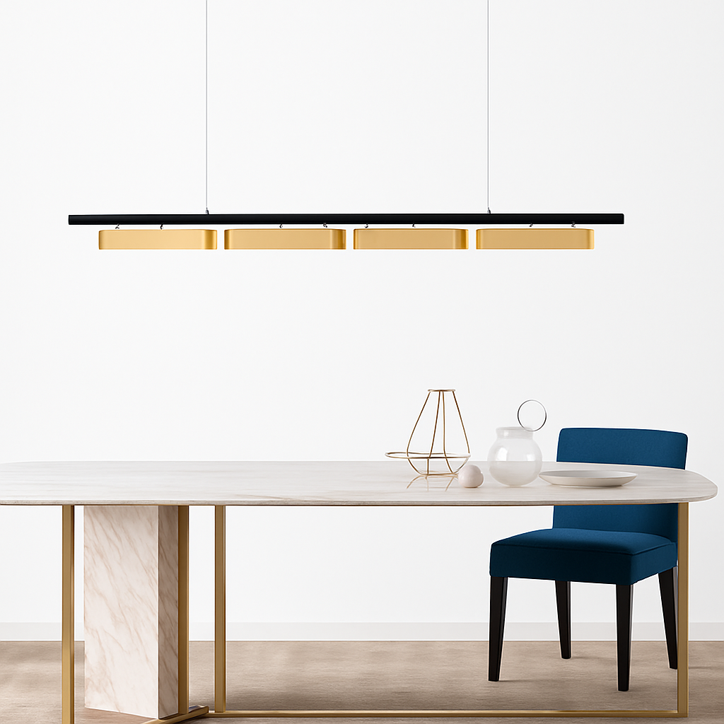 Lustre long de restaurant minimaliste moderne