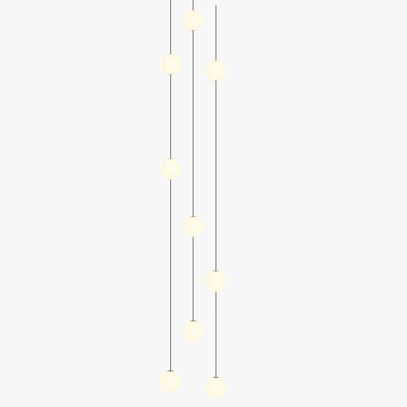 lustre long moderne minimaliste pour duplex villa appartement
