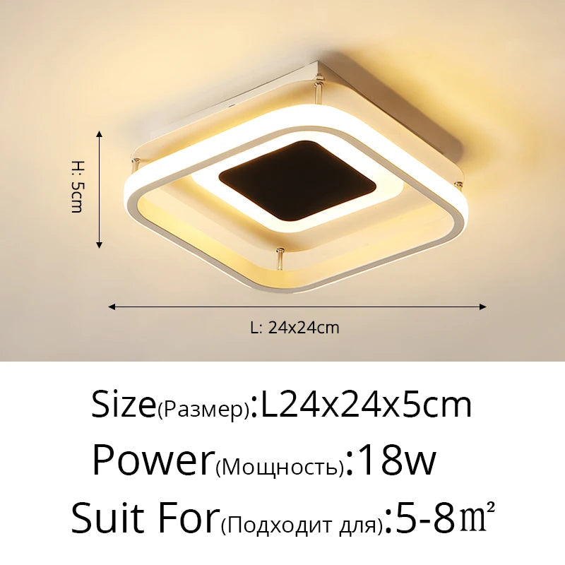 lustre luminaire led acrylique mince pour décoration maison