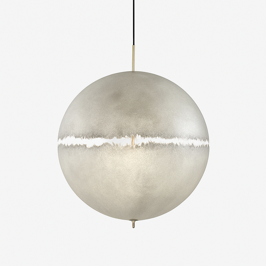 lustre lune led design italien en fibre de verre