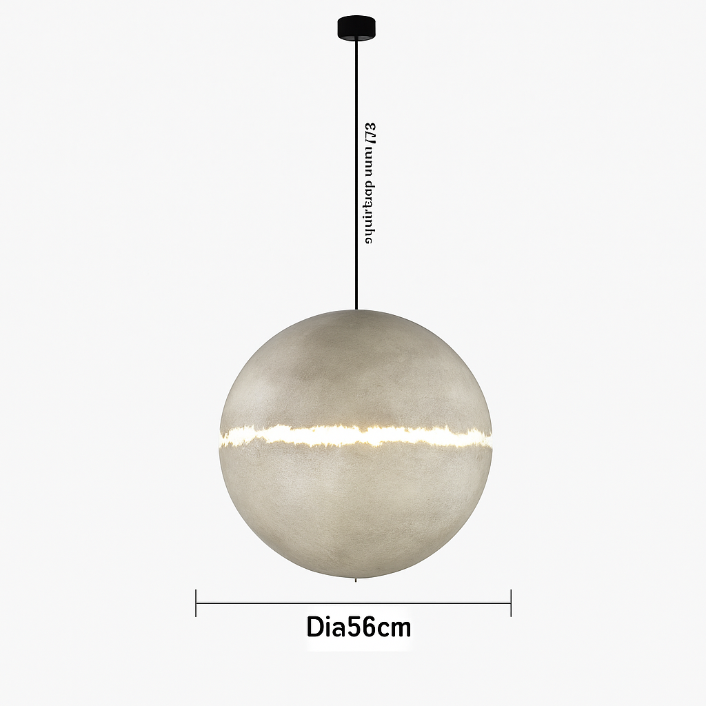 lustre lune led design italien en fibre de verre