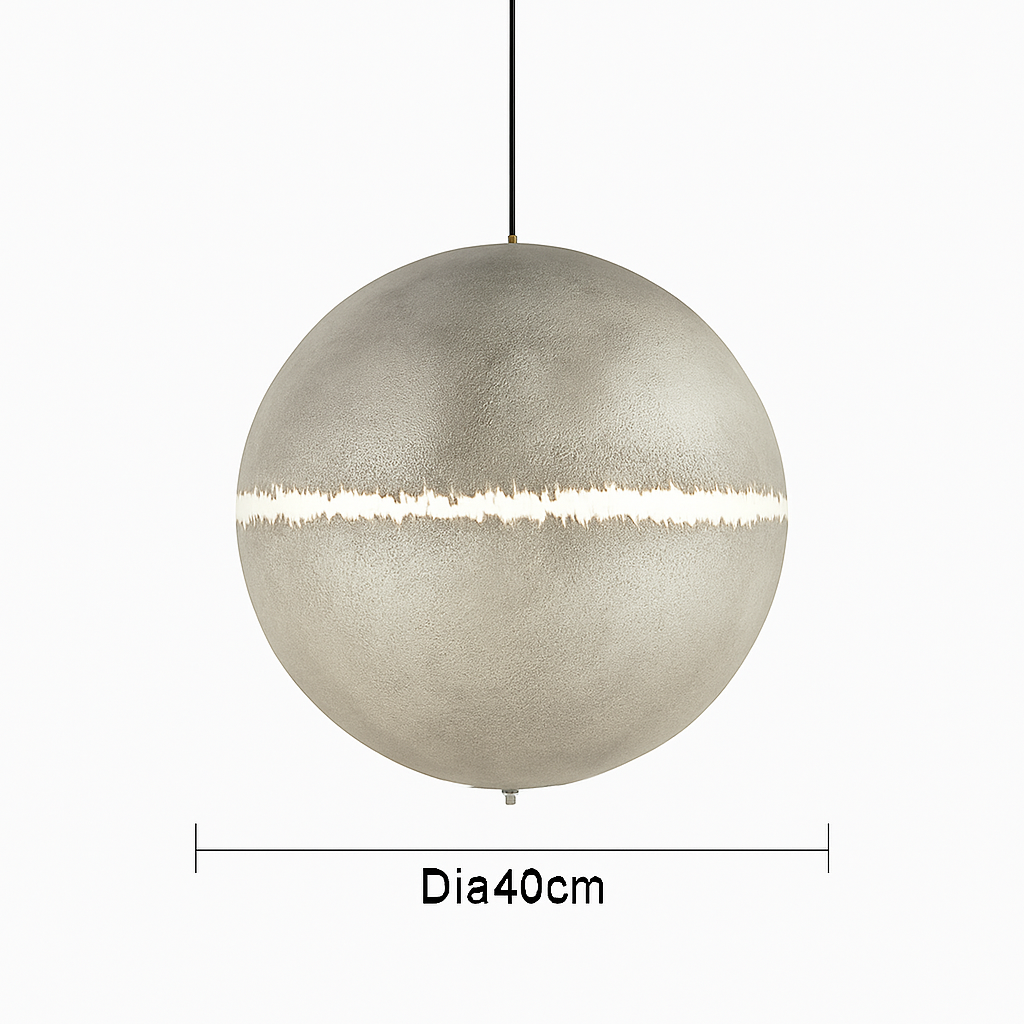 lustre lune led design italien en fibre de verre
