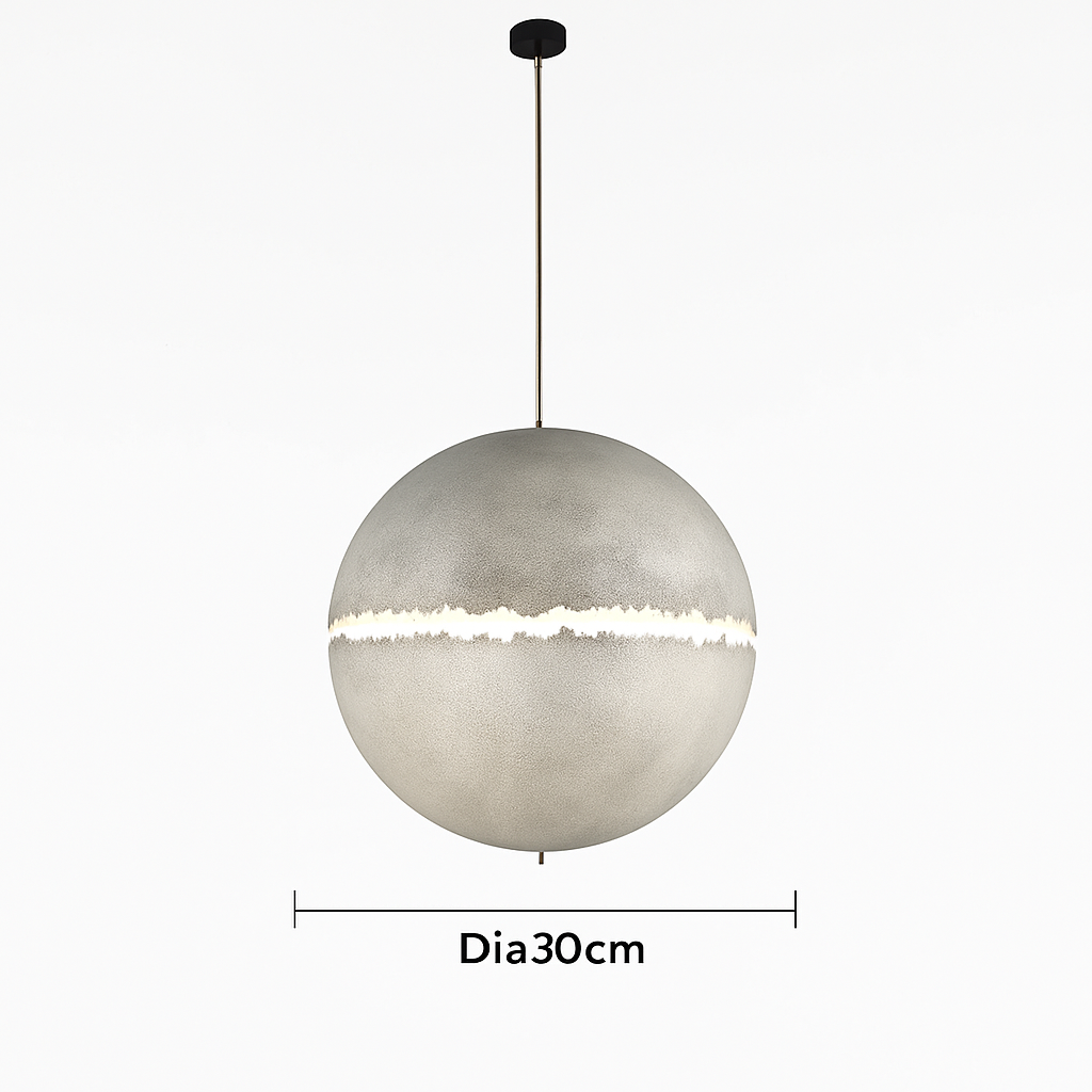 lustre lune led design italien en fibre de verre
