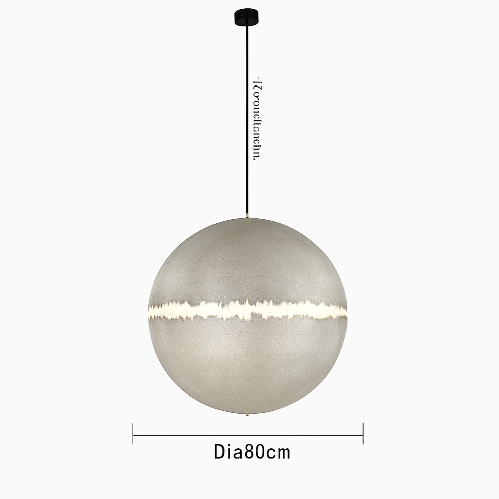 lustre lune led design italien en fibre de verre