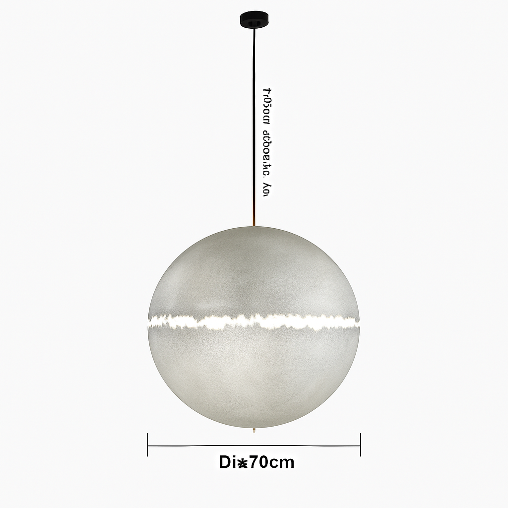 lustre lune led design italien en fibre de verre