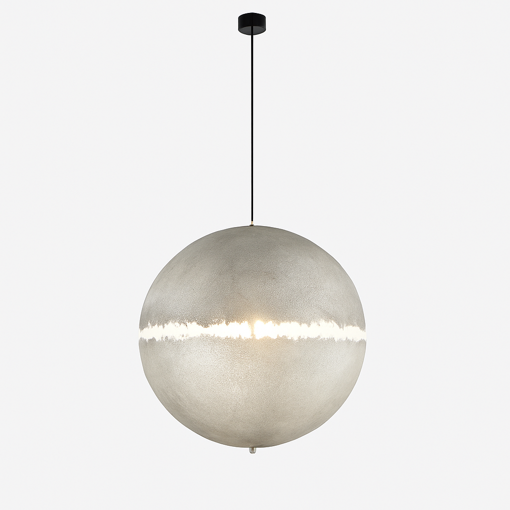 lustre lune led design italien en fibre de verre