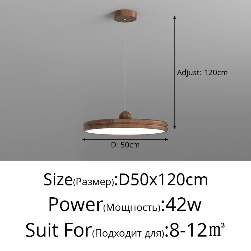 lustre médiéval lampe bar style japonais en rondins suspendue