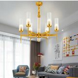 Lustre métal or verre LED