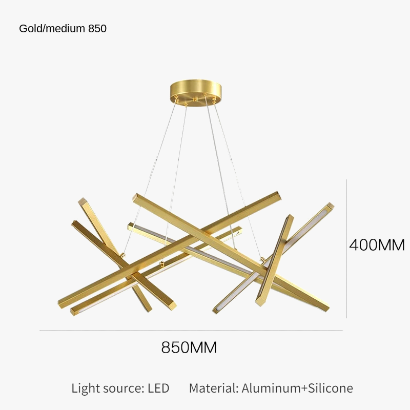lustre minimaliste design lumière géométrique créatif et luxueux