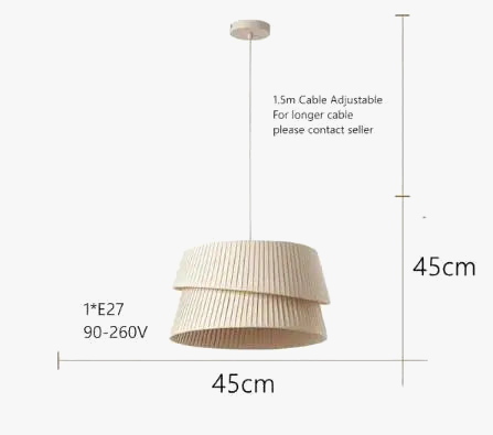 lustre minimaliste en tissu fait main style wabi sabi