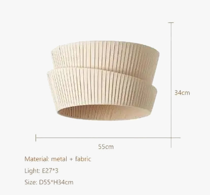 lustre minimaliste en tissu fait main style wabi sabi