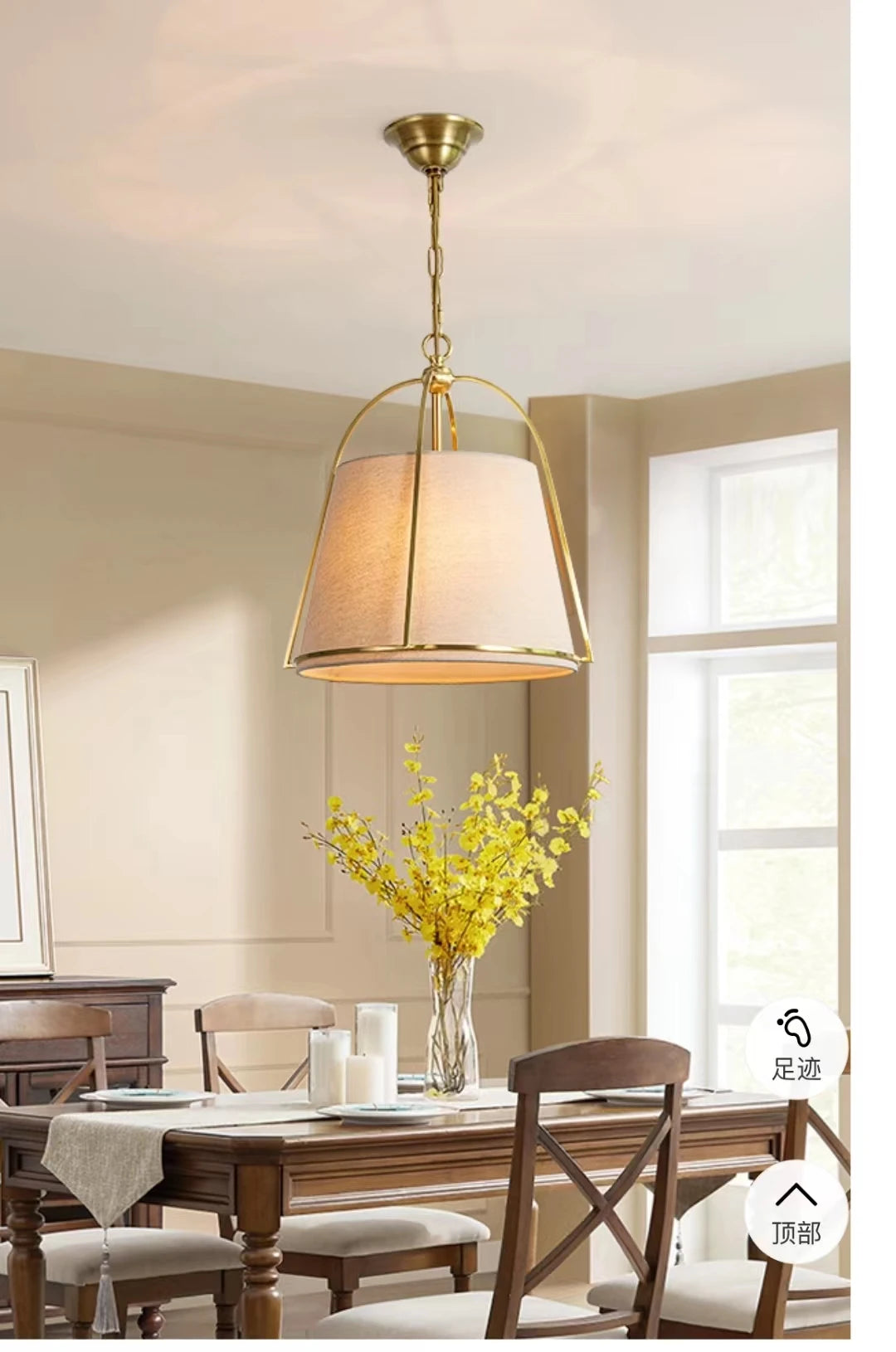 lustre minimaliste en tissu pour restaurant et bar