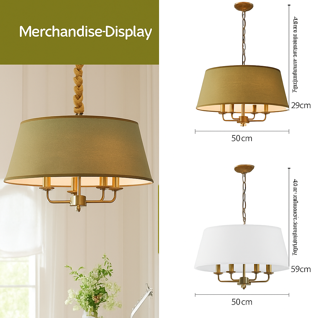 lustre minimaliste en tissu pour un éclairage moderne et élégant