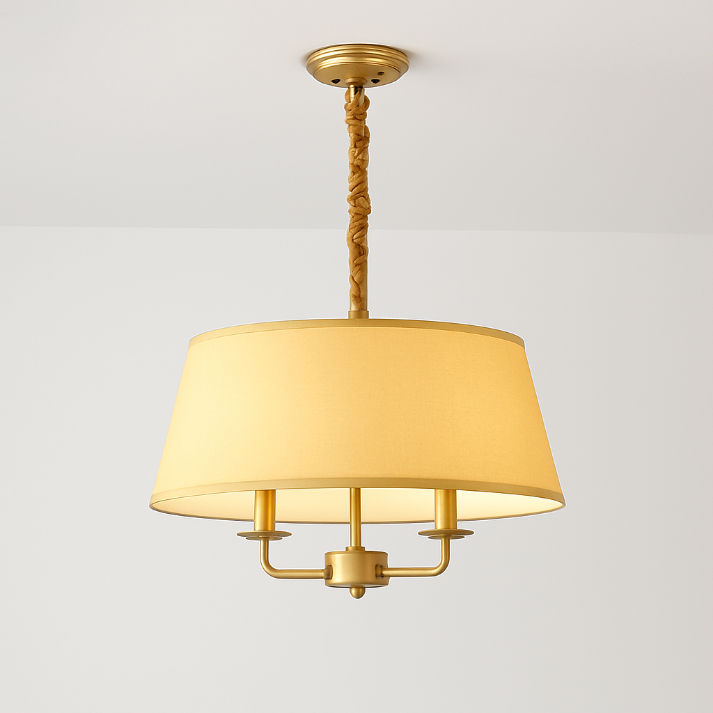 lustre minimaliste en tissu pour un éclairage moderne et élégant
