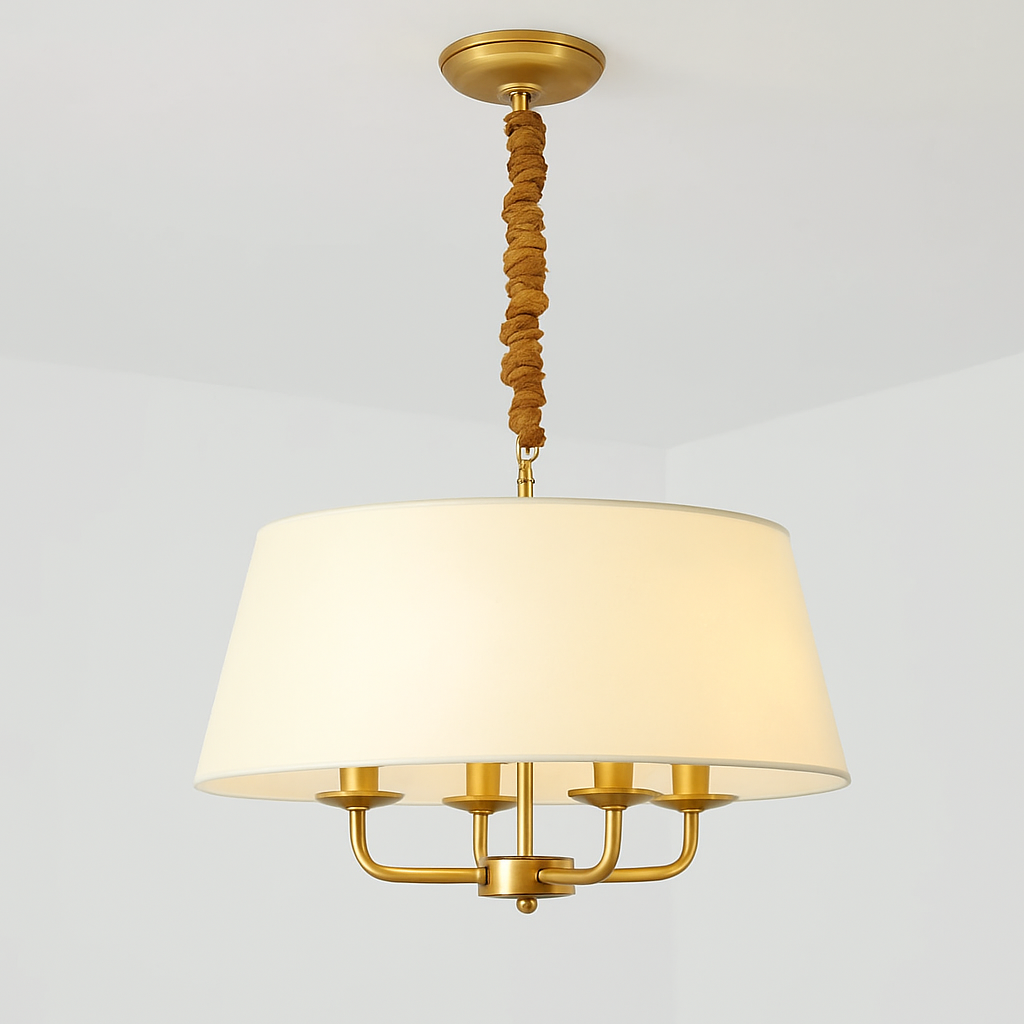 lustre minimaliste en tissu pour un éclairage moderne et élégant