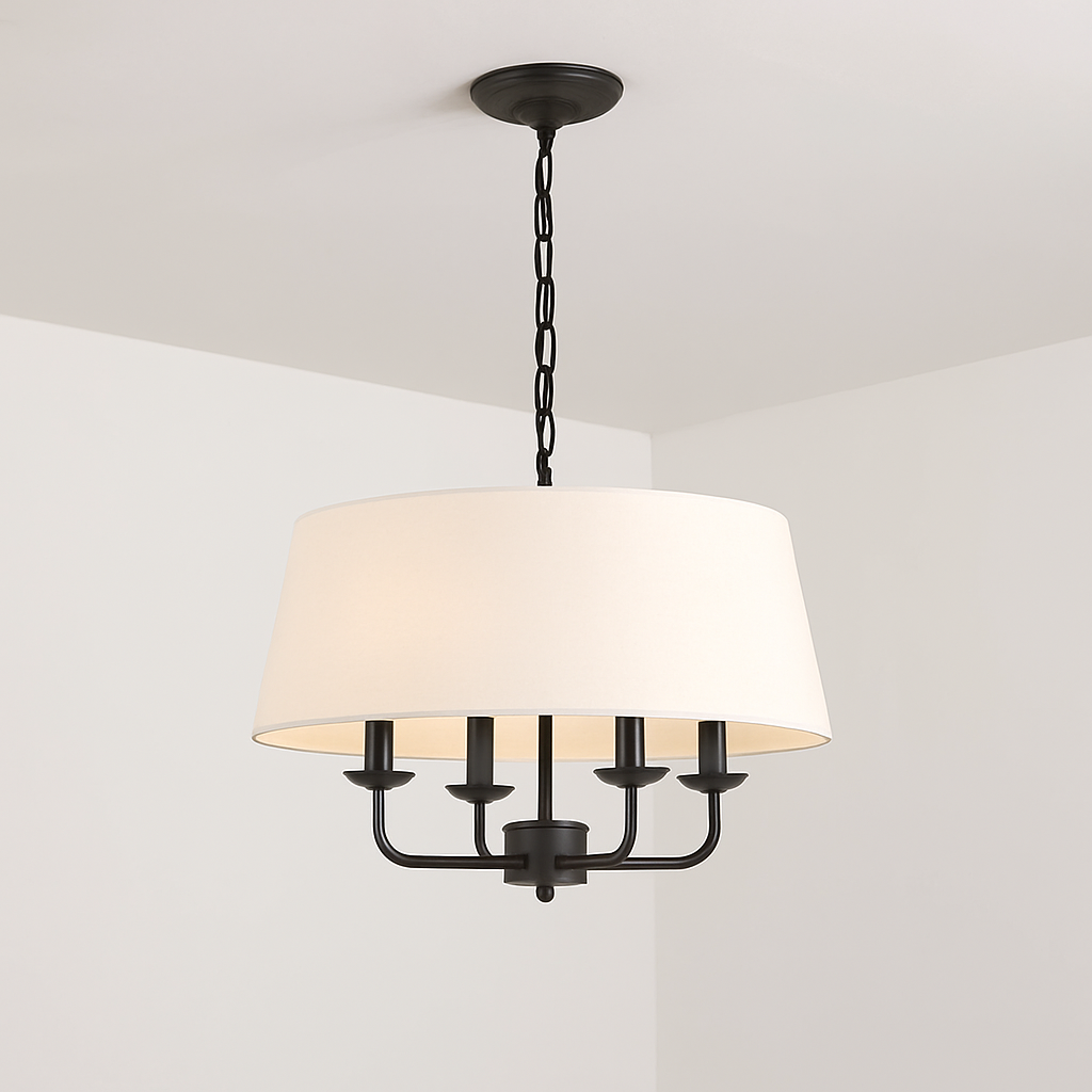 lustre minimaliste en tissu pour un éclairage moderne et élégant