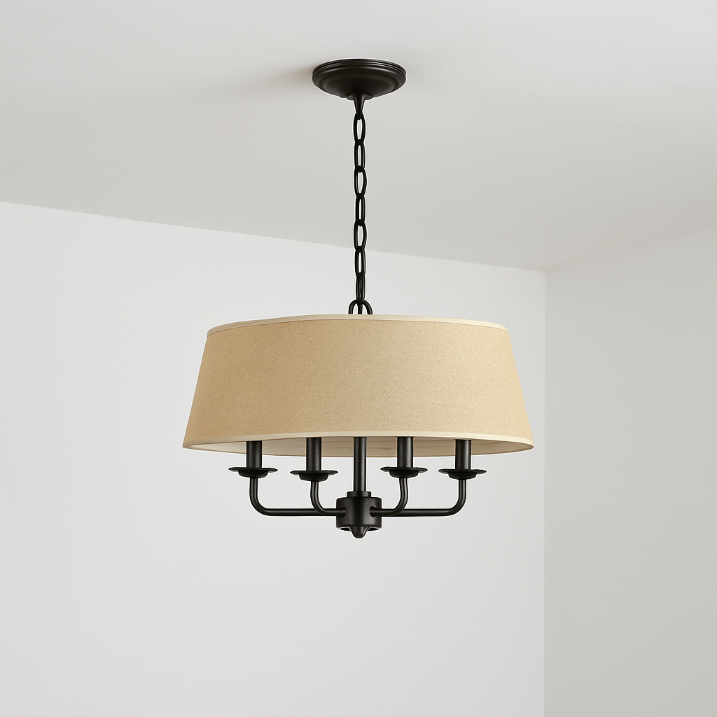 lustre minimaliste en tissu pour un éclairage moderne et élégant