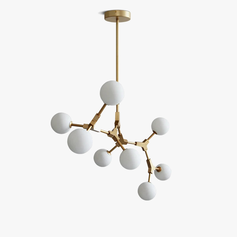 lustre minimaliste en verre pour un éclairage élégant