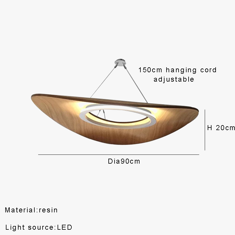 lustre minimaliste moderne en bois design danois