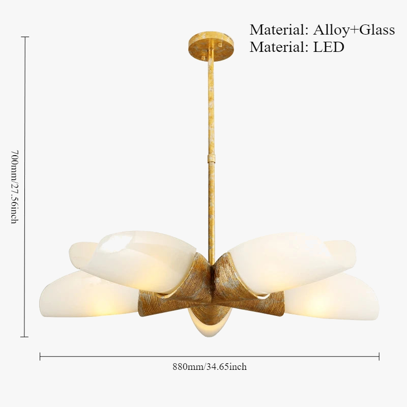 lustre minimaliste moderne en verre pour intérieur élégant