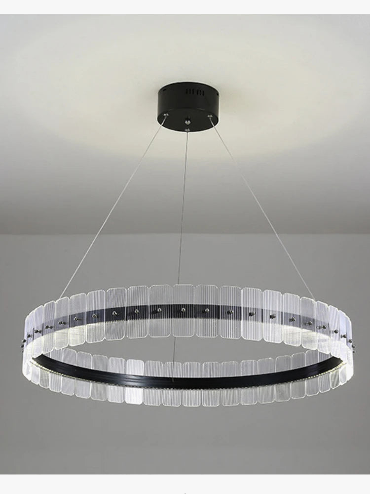 lustre minimaliste postmoderne avec anneau circulaire créatif