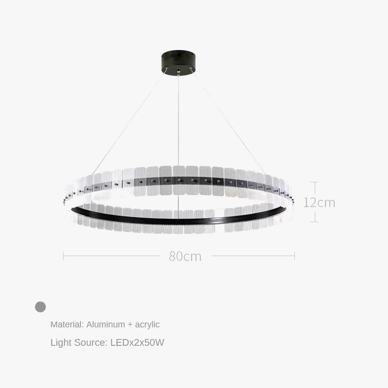lustre minimaliste postmoderne avec anneau circulaire créatif