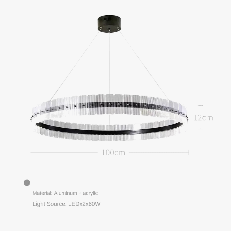 lustre minimaliste postmoderne avec anneau circulaire créatif