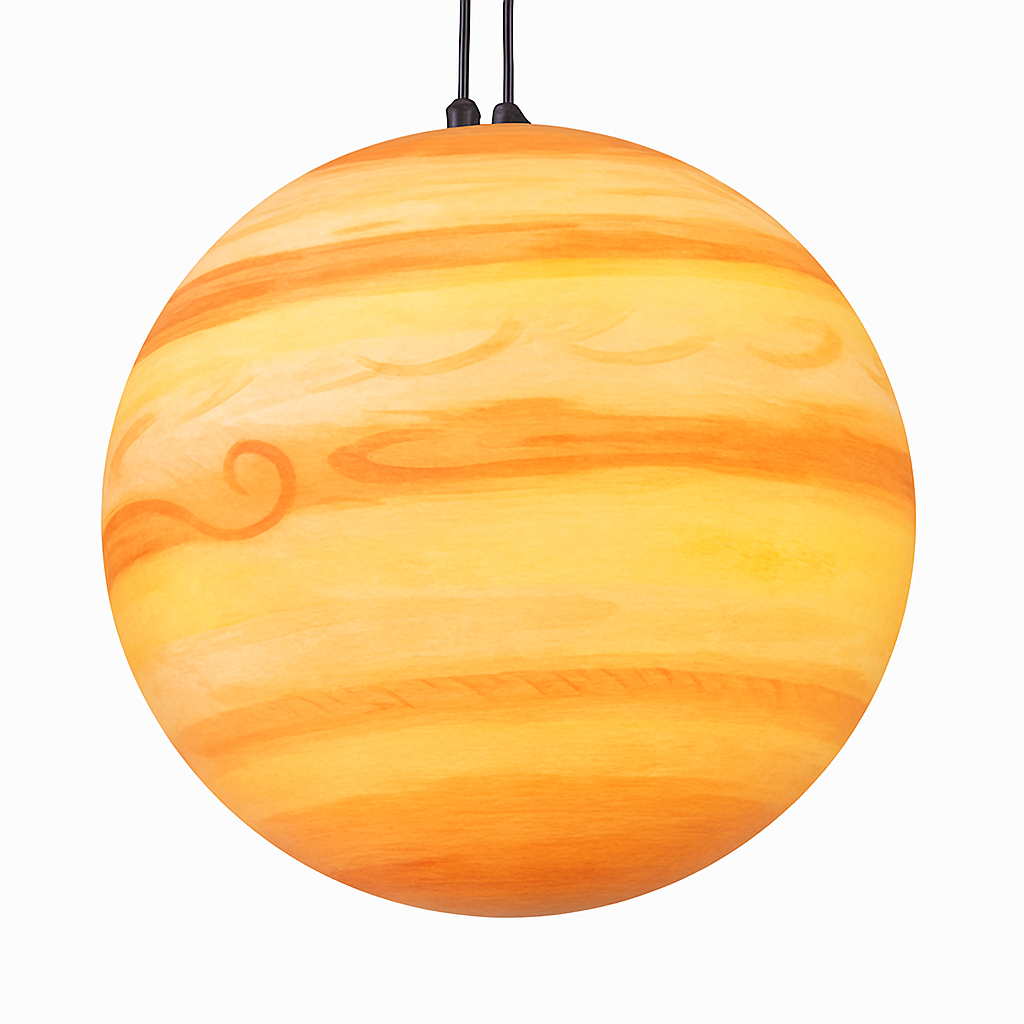 lustre moderne acrylique en forme de planète et lune