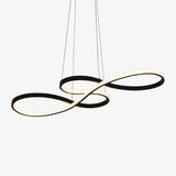 Lustre moderne avec deux symboles d'infini métalliques Kemena