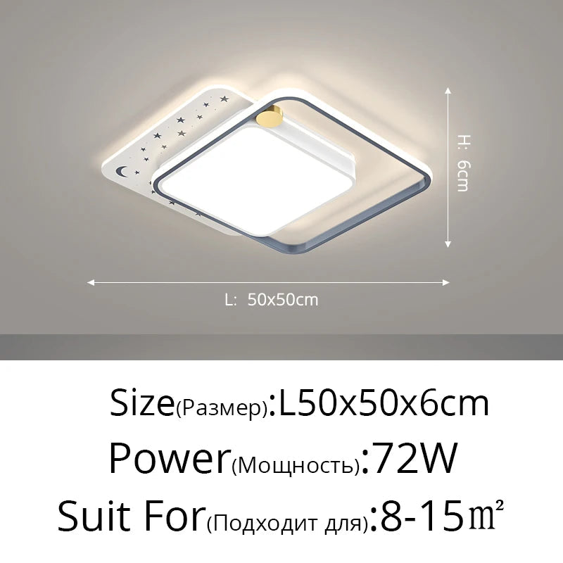 lustre moderne avec télécommande pour éclairage intérieur décoratif