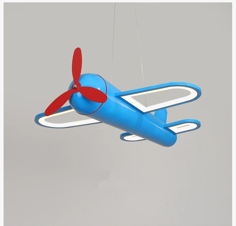 lustre moderne avion pour chambre d'enfants décoration lumineuse