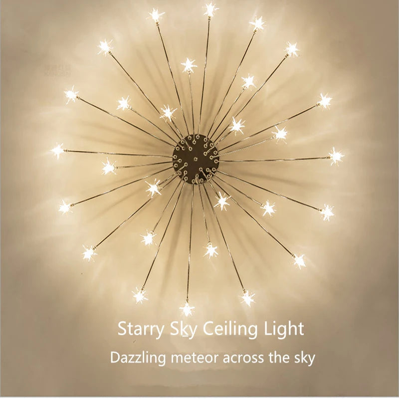 lustre moderne ciel étoile design intérieur lumineux décoratif