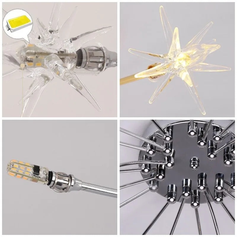 lustre moderne ciel étoile design intérieur lumineux décoratif