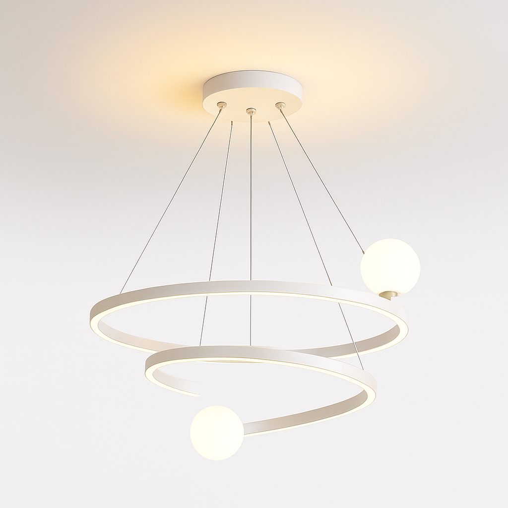 lustre moderne créatif en spirale pour décoration intérieure