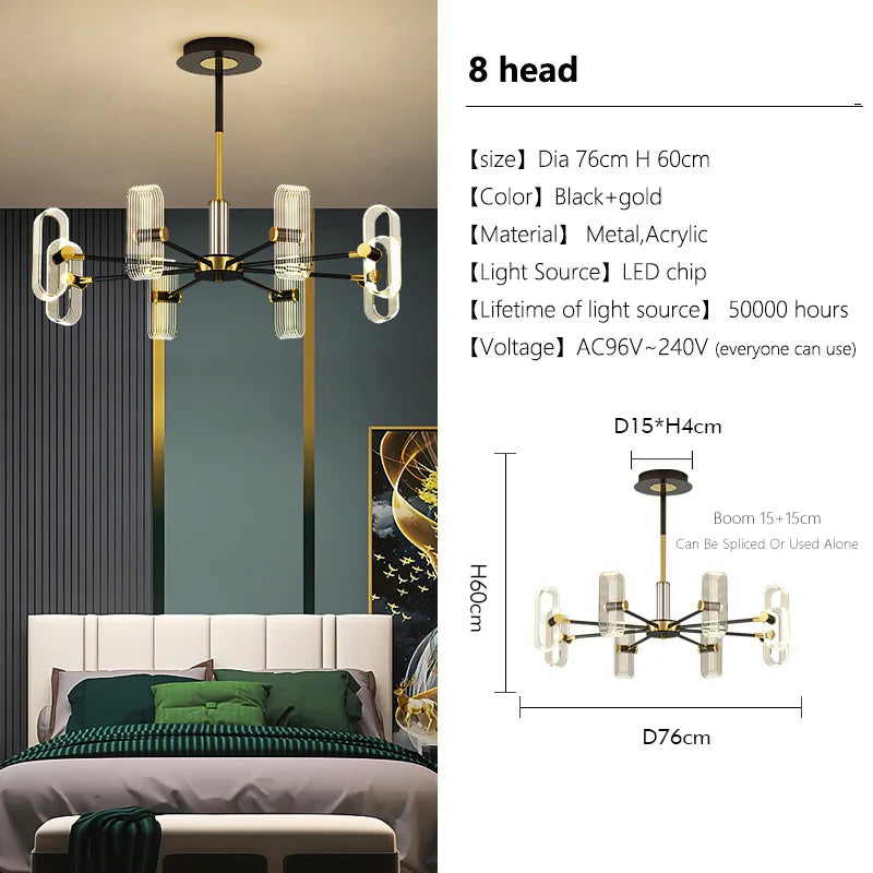 lustre moderne créatif luxe pour éclairage d'ambiance