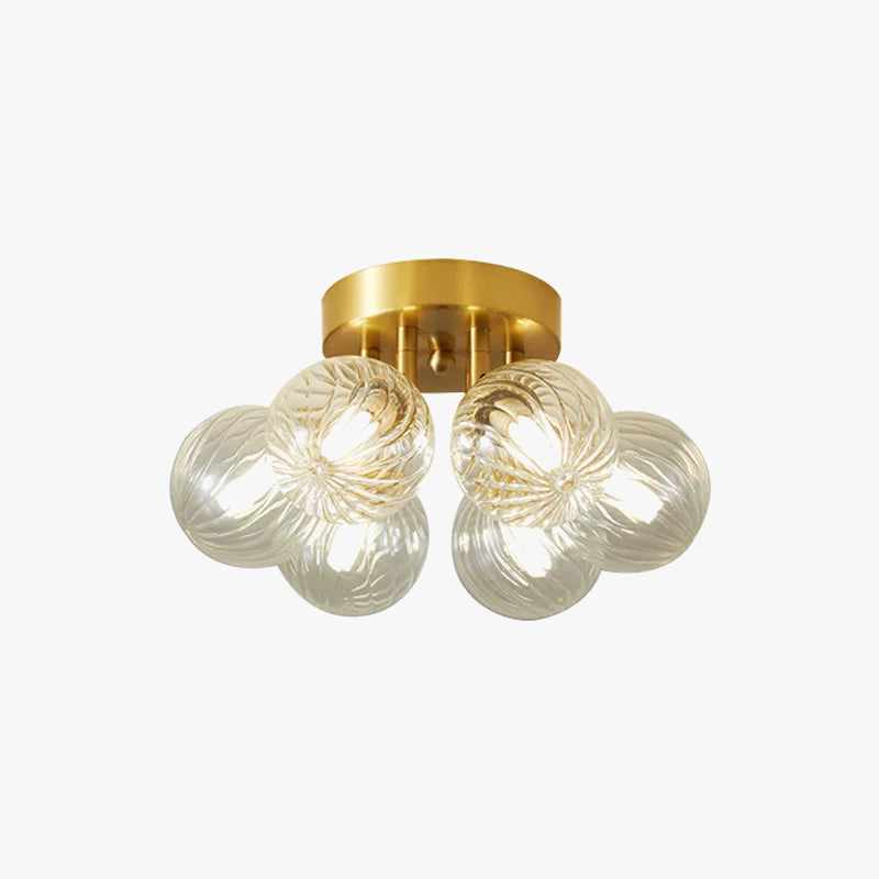 lustre moderne de haricots magiques avec boule de verre pour décoration intérieure