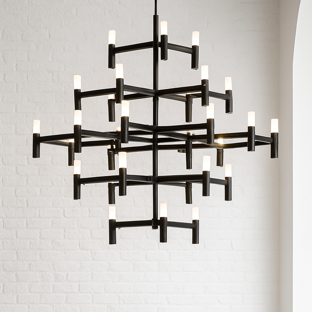 lustre moderne de luxe en métal éclairage suspendu réglable