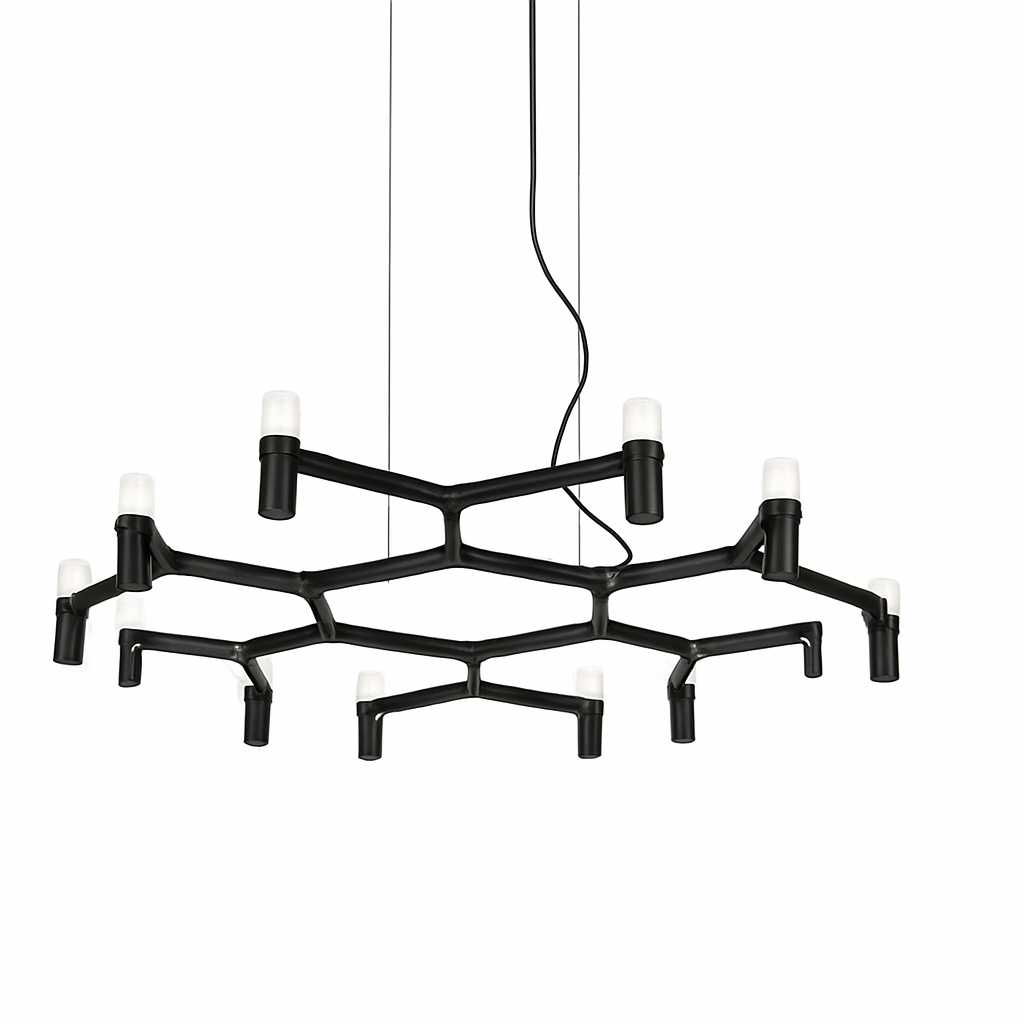 lustre moderne de luxe en métal éclairage suspendu réglable