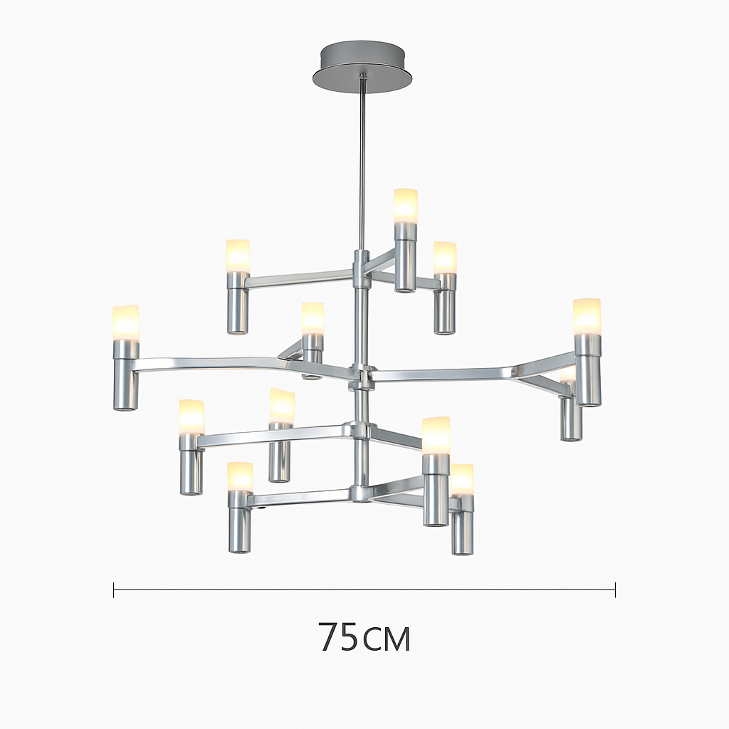 lustre moderne de luxe en métal éclairage suspendu réglable