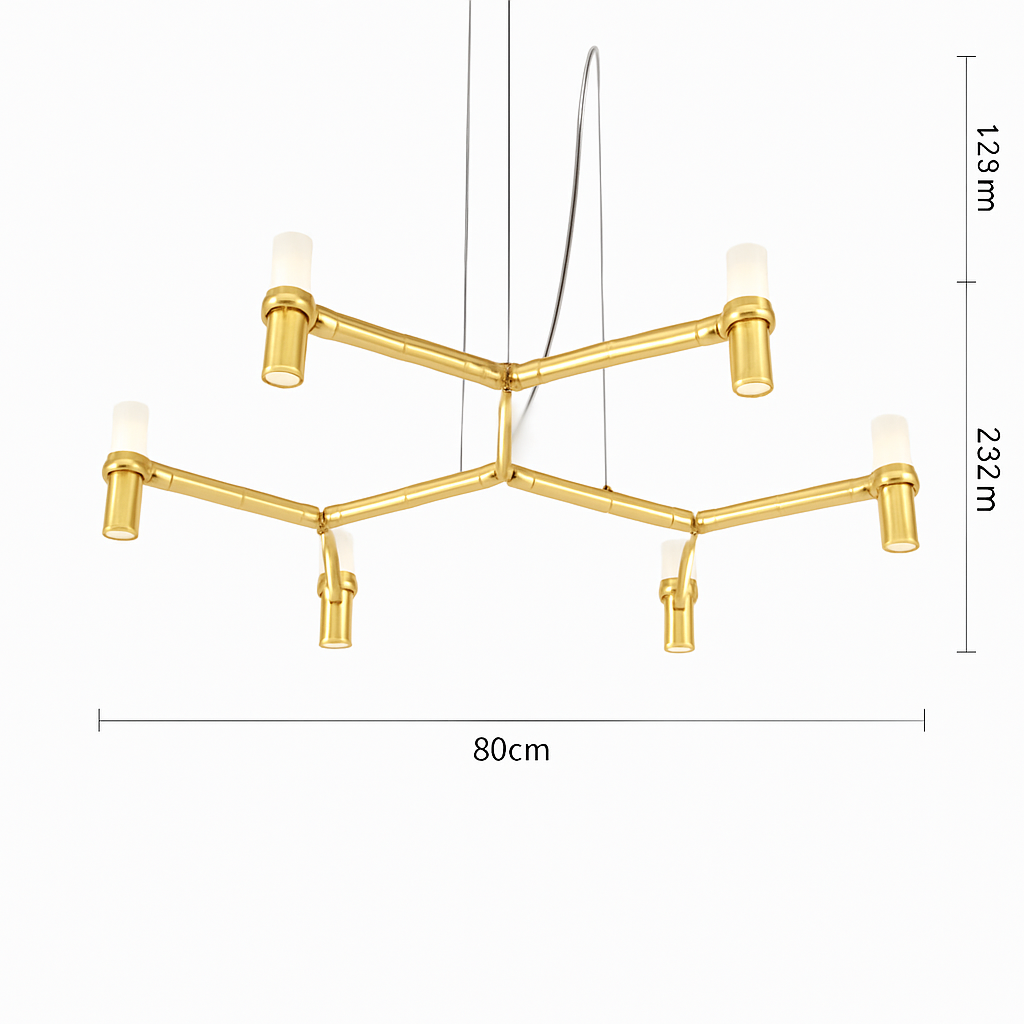lustre moderne de luxe en métal éclairage suspendu réglable
