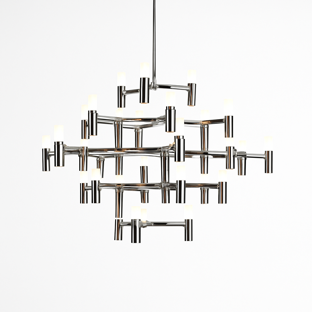 lustre moderne de luxe en métal éclairage suspendu réglable
