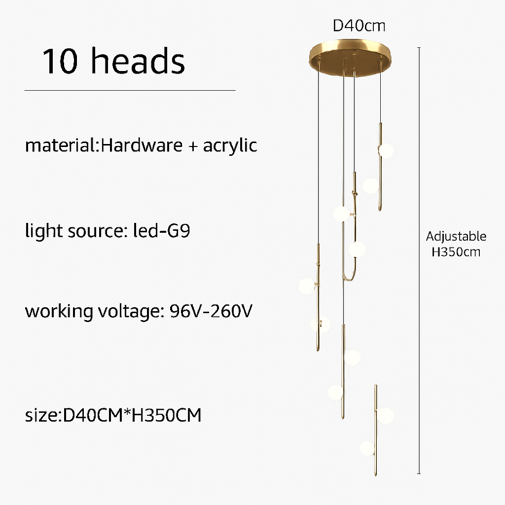 lustre moderne design avec éclairage à led créatif