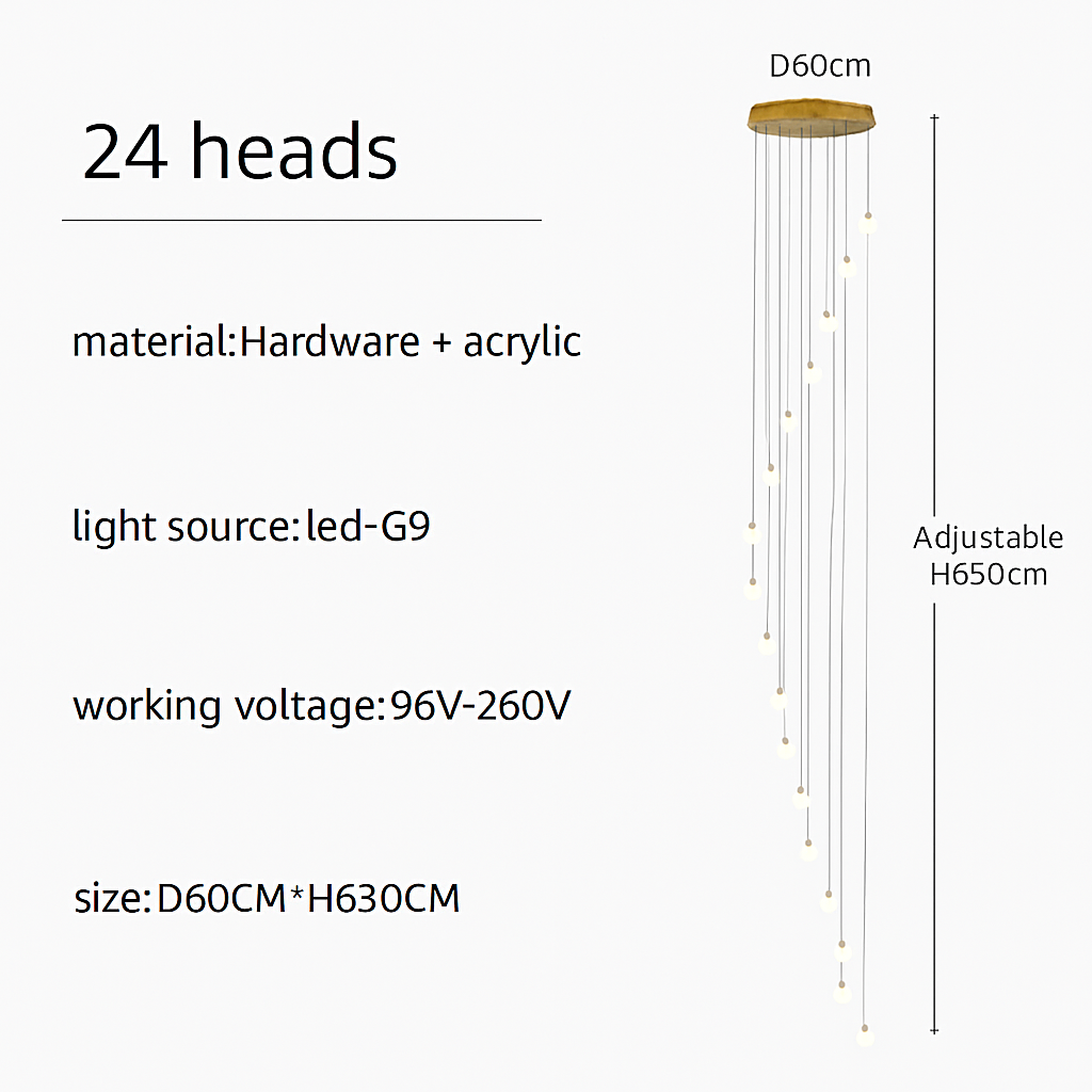 lustre moderne design avec éclairage à led créatif