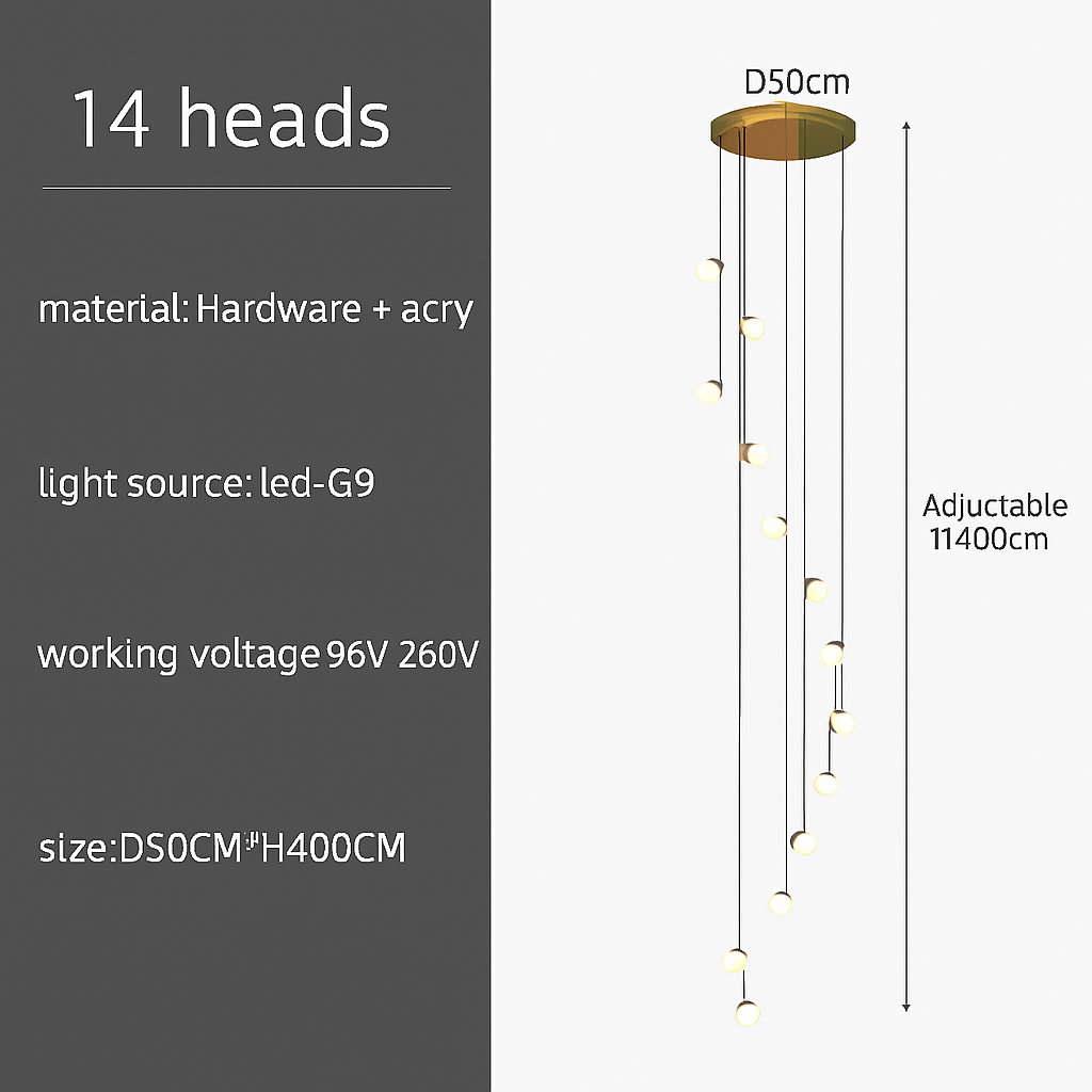lustre moderne design avec éclairage à led créatif